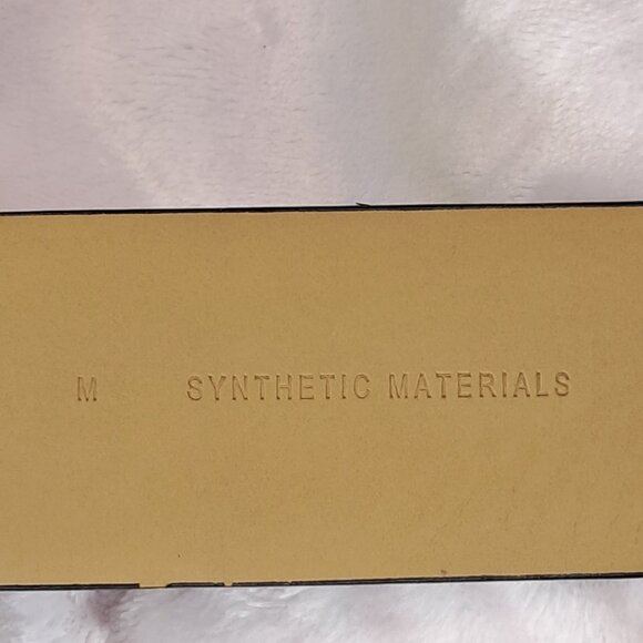 Michael Kors Womens MK Logo Print Tan Brown Belt Gold Buckle Size Small - Picture 8 of 11